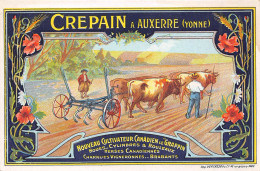 89-AUXERRE- CREPAIN A AUXERRE NOUVEAU CULTIVATEUR CANADIEN LE GRAPPIN - CHARRUES VIGNERONNES BRABANTS - Auxerre