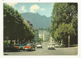 Cp, Automobiles, CITROEN DS, PEUGEOT 404...., 73, AIX LES BAINS, L'avenue Des Thermes,  Voyagée 1987 - Turismo