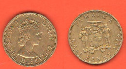 Giamaica Jamaica HALF Penny 1966 Queen Elizabeth - Jamaique