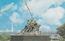 CARTOLINA  ARLINGTON,VIRGINIA,STATI UNITI-U.S.MARINE CORPS WAR MEMORIAL-BOLLO STACCATO,VIAGGIATA 1964 - Arlington