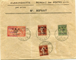 SYRIE LETTRE PAR AVION DEPART ALEP 5-10-21 POUR ALEXANDRETTE - Cartas & Documentos