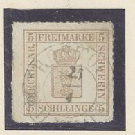 ALLEMAGNE -MECKLENBOURG -SCHWERIN -1856-67 -N°7 -5S -BISTRE Obl Etat TTB - Mecklenburg-Schwerin