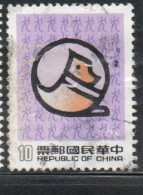 CHINA REPUBLIC CINA TAIWAN FORMOSA 1981 NEW YEAR OF THE DOG 1982 10$ USED USATO OBLITERE' - Used Stamps