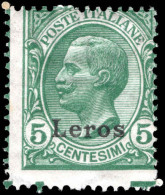 Leros 1912-21 5c Green Unmounted Mint. - Aegean (Lero)