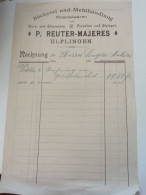 Facture, P. Reuter-Majeres, Ulflingen 1912 - Lussemburgo