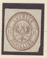 ALLEMAGNE - LUBECK -1864 -N°13 -1 1/4 S BRUN -ROUGE NSG -Etat TB - Luebeck