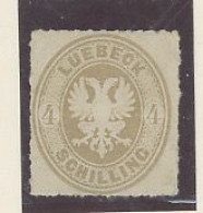 ALLEMAGNE - LUBECK -1863 -N°12 -4S BISTRE N* -ETAT TTB - Lubeck