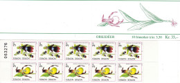 Norge, 1992, 1088/89 MH 18, MNH **, Orchideen. Booklet, Control Number - Booklets