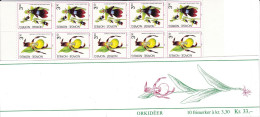 Norge, 1992, 1088/89 MH 18, MNH **, Orchideen. Booklet, - Postzegelboekjes