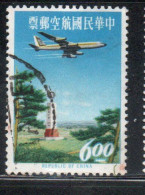 CHINA REPUBLIC CINA TAIWAN FORMOSA 1963 AIR POST MAIL AIRMAIL JET OVER TROPIC OF CANCER MONUMENT 6$ USED USATO OBLITERE' - Luchtpost