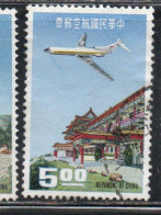 CHINA REPUBLIC CINA TAIWAN FORMOSA 1967 AIR POST MAIL AIRMAIL BOEING727 OVER CHILIN PAVILION GRAND HOTEL 5$ USED USATO - Luftpost