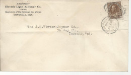 23108) Canada  Cornwall Postmark Cancel Duplex King - Briefe U. Dokumente