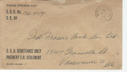 23112) Canada Skeena Crossing Postmark Cancel COD Remittance - Briefe U. Dokumente