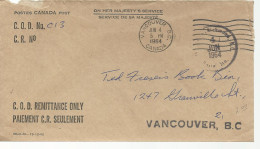 23113) Canada Vancouver Postmark Cancel COD Remittance O.H.M.S. - Brieven En Documenten