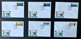 Maldives 2012 / 2013 Mi. 4837 4842 FDC Diplomatic Relations China Chine 40 Years Tortue Turtle Poisson Fish Boat Bateau - Maldive (1965-...)