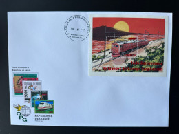 Guinée Guinea 2008 Mi. Bl. 1637 FDC Surchargé Overprint Trains Locomotives Eisenbahn Mort De Stephenson Railways - Trains