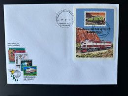 Guinée Guinea 2008 Mi. Bl. 1635 FDC Surchargé Overprint Trains Railways Eisenbahn Locomotives Rudolph Diesel - Trains