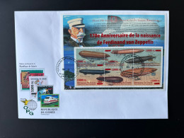 Guinée Guinea 2008 Mi. 6313 - 6318 FDC Surchargé Overprint Ferdinand Von Zeppelin 170è Anniversaire 170th Anniversary - Zeppelines