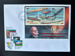 Guinée Guinea 2008 Mi. 6319 - 6324 FDC Surchargé Overprint Ferdinand Von Zeppelin 170è Anniversaire 170th Anniversary - Zeppelin