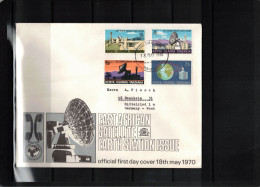 Kenya Uganda Tanzania 1970 Space / Weltraum East African Satellite Eart Station FDC - Afrique