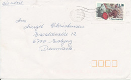 New Zealand Cover Sent To Denmark 1999 Single Franked - Lettres & Documents
