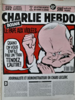 CHARLIE HEBDO 1993 N° 36 BOSNIE LE PAPE - Humour