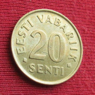 Estonia 20 Senti 1996 KM# 23 Lt 649 *VT  Estonie - Estonia