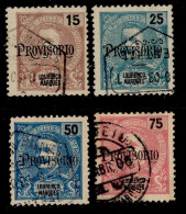 ! ! Lourenco Marques - 1902 D. Carlos "Provisorio" (Complete Set) - Af. 65 To 68 - Used - Lourenco Marques