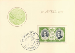 Carte Souvenir Monaco N°476 Mariage Princier - 19/04/1956 - Marcophilie