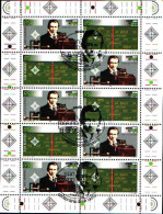 48404) SAN MARINO Centenario Della Radio - 5ª Emissione - Blocco Mosaico - 8 Giugno 1995 FOGLIO INTERO  USATO - Usati