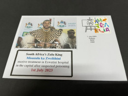 4-7-2023 (1 S 17) Zulu King Hospitalized In Eswatini After Suspected Poisoning (1st July 2023) OZ Stamp - Otros & Sin Clasificación