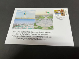 4-7-2023 (1 S 17) Tukmenistan Opened New Futuristic "Smart" City On 29 June 2023 - City Of Arkadag - Turkmenistan
