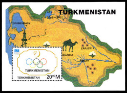 Turkmenistan 1994 Centenary Of International Olympic Committee Souvenir Sheet Unmounted Mint. - Turkmenistán