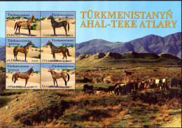 Turkmenistan 2001 Akhal-Teke Horses Sheetlet Unmounted Mint. - Turkmenistán