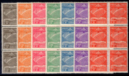 Brazil 1927 Condor Set In Blocks Of 6 Unmounted Mint. - Airmail (Private Companies)