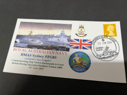 4-7-2023 (1 S 19) Royal Australian Navy Warship - HMAS Sydney FFG 03 - Autres & Non Classés