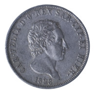 Royaume De Sardaigne - 5 Lire Charles Félix 1828 - Gênes - Italian Piedmont-Sardinia-Savoie