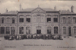 80 - Saint-Ouen - Ecole De Garcons- Cpa Animée - Saint Ouen