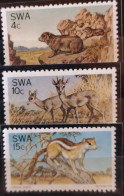 Südwestafrika SWA 1976 Wildlebende Säugetiere Mi 420/22** Set - Unused Stamps