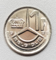 Belgique - 1 Franc 1991 (Fauté) - Neuve - 1 Frank