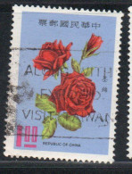 CHINA REPUBLIC CINA TAIWAN FORMOSA 1969 FLORA FLOWERS ROSES FLOWER BLACK ROSE CHARLES MOLLERIN 1$ USED USATO OBLITERE - Used Stamps