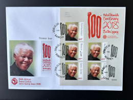 Djibouti Central Africa Togo Sierra Leone Niger FDC 2018 PAN African Postal Union Nelson Mandela Madiba 100 Years - Sierra Leone (1961-...)