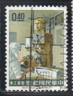 CHINA REPUBLIC CINA TAIWAN FORMOSA 1964 PHARMACEUTICAL INDUSTRY 40c USED USATO OBLITERE' - Gebraucht