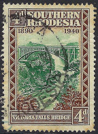 SOUTHERN RHODESIA 1940 KGVI 4d Brown & Green, BSAC Golden Jubilee-Fort Victoria SG58 Used - Southern Rhodesia (...-1964)