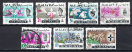 MALAISIE Perlis & Selangor: Lot D' Obl. "Fleurs"" - Altri & Non Classificati