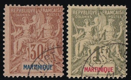 Martinique N°39 & 43 - Faux Fournier - Oblitéré - TB - Gebruikt