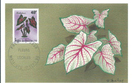 WALLIS 48F CARTE MATA-UTU FLEURS LOCALES DE 1996 LETTRE COVER - Cartas & Documentos