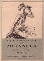 ! Paris Les Parfums De Molyneux, Monte Carlo, Cannes, Biarritz, Parfumerie De L` Etoile, 36, Avenue De Wagram, Paris - Werbepostkarten