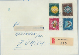 75916  - SWITZERLAND - Postal History - 1948 Olympic Games - Sent During GAMES! - Invierno 1948: St-Moritz