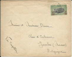 CONGO LETTRE 10c SEUL  POUR JAMBES / NAMUR ( BELGIQUE ) PAR CAPE TOWN ( AFRIQUE DU SUD )  LETTRE COVER - Covers & Documents